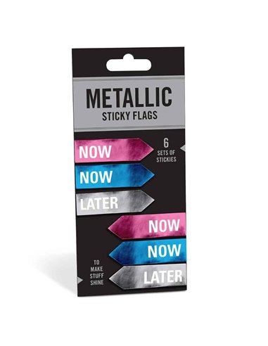 Now/later Metallic Sticky Flags