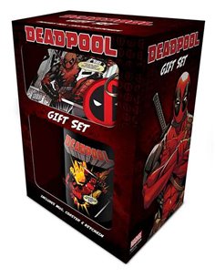 Deadpool (merc Goals) Mug Coaster & Keychain Set