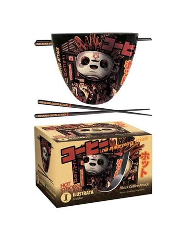 Ilustrata (black Coffee Attack) Ramen Bowl Set