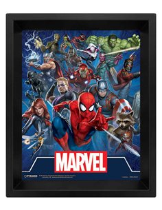 Marvel (cinematic Icons) 3d Print Framed