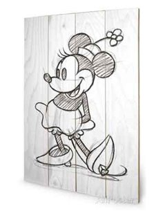 Minnie Mouse (sketched) Wooden Frame