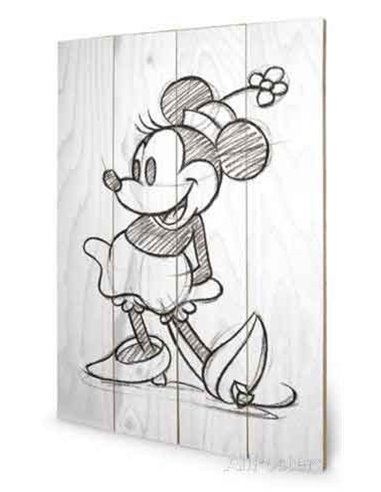 Minnie Mouse (sketched) Wooden Frame