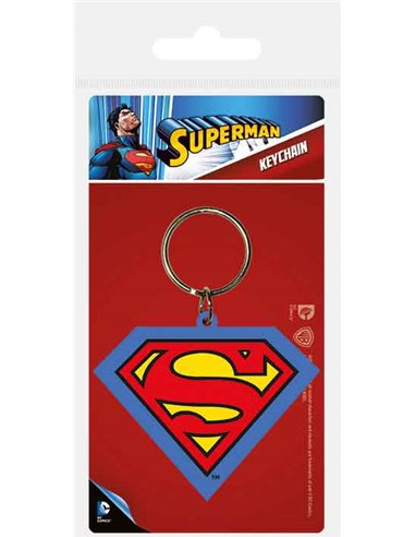 Superman (shield) Rubber Keychain