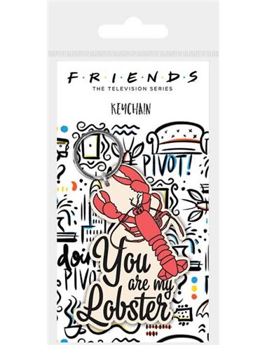 Friends (you Are My Lobster) Rubber Keychain