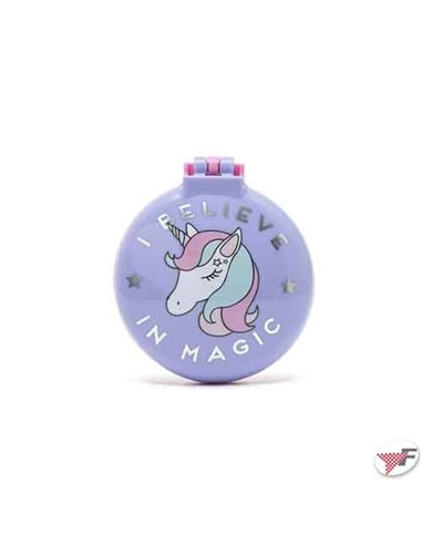 Hair Brush With MirroR-Unicorn