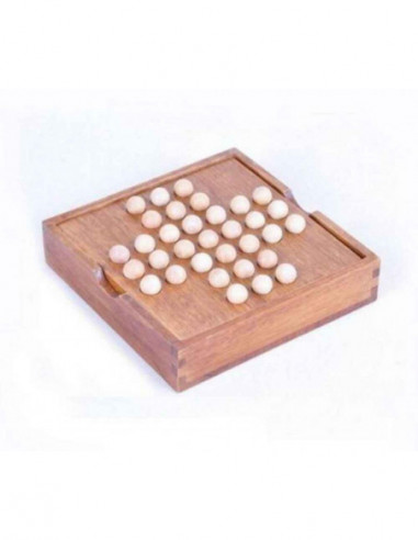 IQ-TesT- Mini Wooden Solitaire