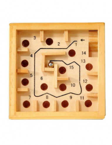 IQ-TesT- Mini Wooden Labyrinth