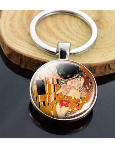 Art Keyring DoublE-SideD- KlimT- Hug