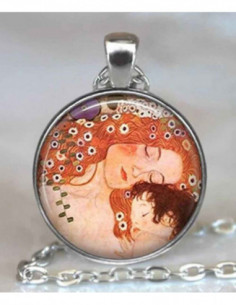 Art Keyring DoublE-SideD- KlimT- Mother And Child