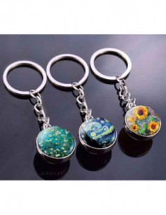 Art Keyring DoublE-SideD- Van GogH- Nature