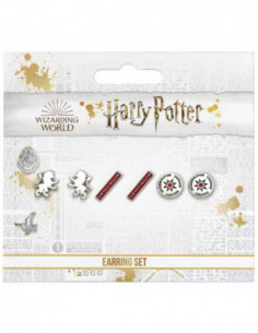 Harry Potter Gryffindor Set Of 3 Stud Earrings