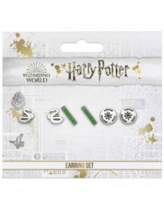 Harry Potter Slytherin Set Of 3 Stud Earrings