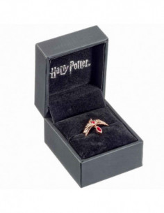 Harry Potter Sterling Silver Fawkes Rose Gold Plated Ring Size M