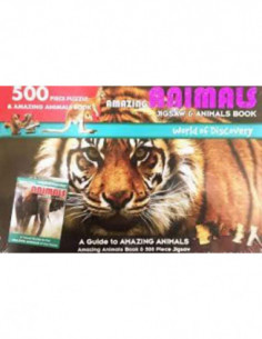 500 Piece Jigsaw & Animals Book