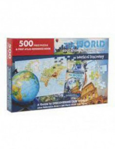 500 Piece Jigsaw & Fisrt Atlas Reference Book