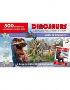 500 Piece Puzzle & Dinosaur Reference Book