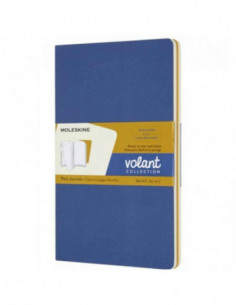 Volant Journal Plain Pocket Forget Me Not Blue/amber Yellow