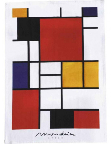 Dish Towel Mondrian Style