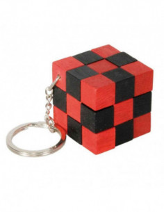 Keyring Cube Black And Red