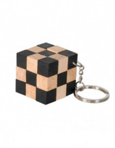 Keyring Cube Black And White