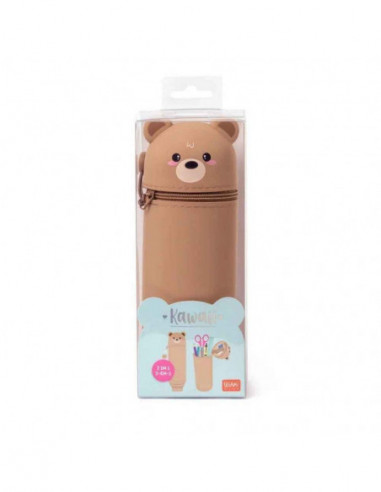 2 In 1 Pencil Case - Teddy Bear