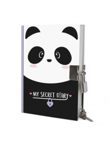 Secret Diary With Padlock - Panda