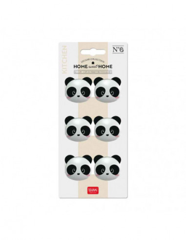 Set Of 6 Bag Clips - Bag Clips - Panda