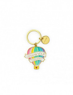 Enamel Key Ring - What A Key Ring - Air Balloon