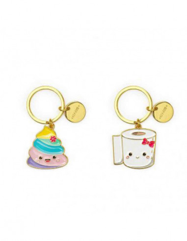 Enamel Key Ring - What A Key Ring - Poo