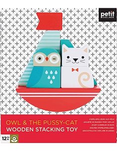 Owl & The Pussy Cat Wooden Stacking Toy