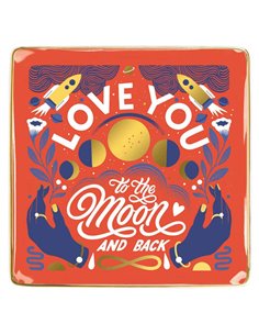 Love You To The Moon And Back Ceramic Tray