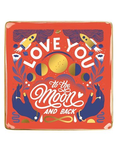 Love You To The Moon And Back Ceramic Tray