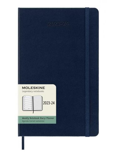 18 Months 2023- 2024 Weekly Notebook Large Saphire Blue Hard