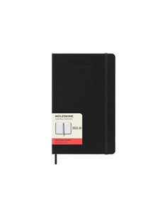 18 Months 2023-2024 Daily Notebook Large Black Hard