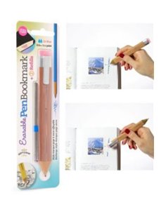 Erasble Pen Bookmark + 2 Refills - Wood