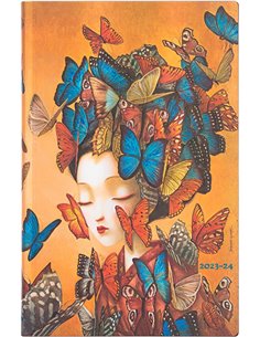 18 Month Planner 2023-2024 Madame Butterfly Esprit De Lacombe Week At A Time Vertical Maxi