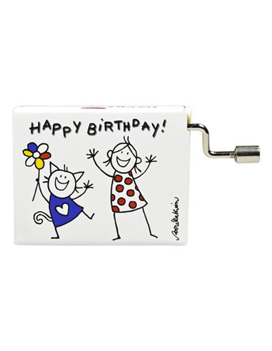 Music BoX- Happy BirthdaY- Girl & Cat