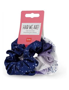 Set Of 3 Hair Scrunchies - Stars