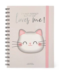 Spiral Notebook Large - Kitty