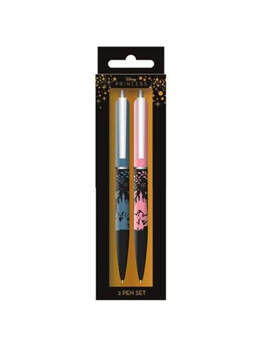 Disney Princess (dark Floral) Pen Set 2pk