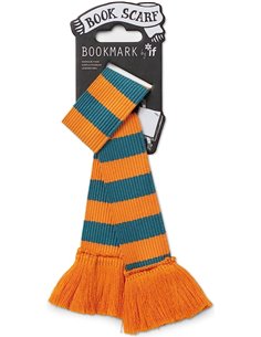 Book Scarf Bookmark - Teal & Orange