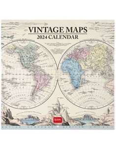 2024 Wall Calendar - Vintage Maps