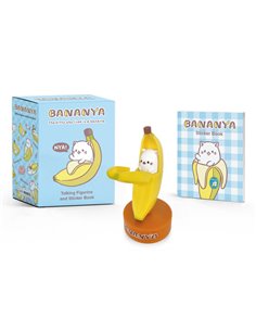 Bananya Talking Figurine And Sticker Book