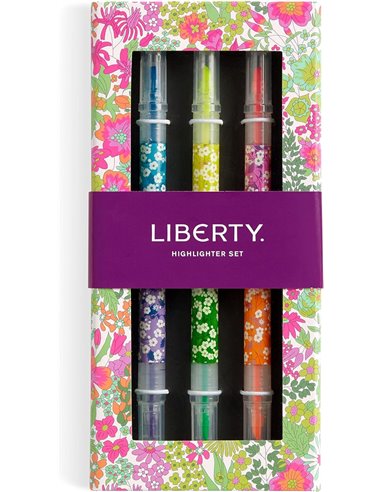 LibertY- Set Of 3 DoublE- Tipped Highlighters