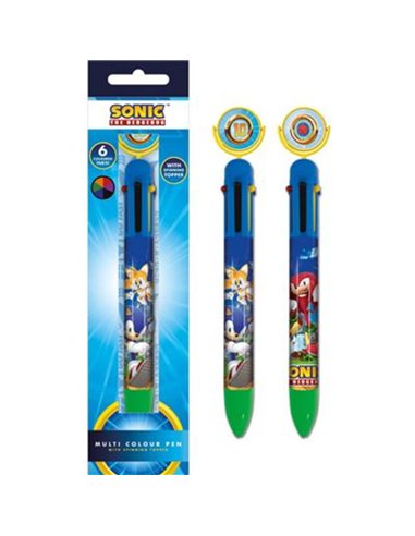Sonic The Hedgehog (ring Spin) Multi Colour Pen