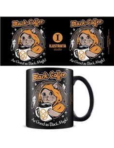 Ilustrata (black Coffee Magic) Black Pod Mug