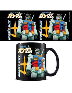 Gundam (classic Mech) Black Mug