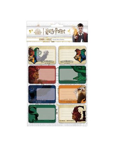 Harry Potter (intricate Houses) School Labels