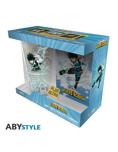 My Hero Academia - Pck Xxl Glass + Pin + Pocket Notebook "heroes"