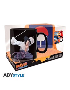 Naruto Shippuden - Gift Set Mug Heat Change 460ml + Coaster Uchiha